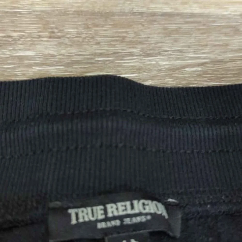 TRUE‎ RELIGION BLACK JOGGER SWEATPANTS PANTS SZ L LARGE